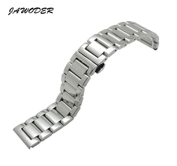 Jawoder Watchband 18 20 22 24 -мм мужчины женщины серебро чистый твердый из нержавеющей стали полировальная часовая полоса Brap Bracelet Braclet9534078