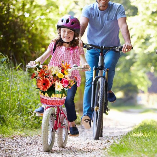 Bottiglie di stoccaggio 2 pezzi per bambini cestino per biciclette in bicicletta Colorful bici davanti a mano cestini scooter per bambini triciclo impermeabile