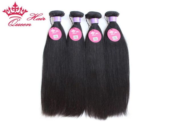 Cabelo queen Hair Loja Oficial Extensões de Cabelo Virgem Malásia A cor natural 1b pode tingir rápida 2723154