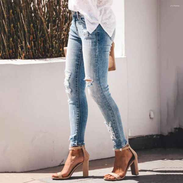 Calça jeans feminina calça jeans de jea