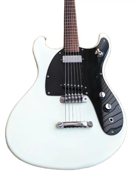 Chitarra Nuova CHIUST White Electric Guitar Ponte fisso Cromo Accessori placcati Testa a forma di piede gratuito