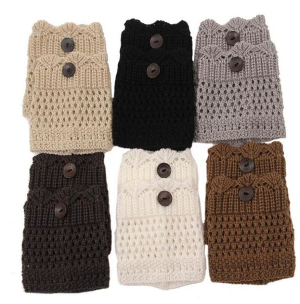 2016 Düğme Boot Cuffs Örgü Boot Topper Faux Legwarmers manşet köpekbalığı tank Bacak Isıtıcıları 6 Renk 3Pairslot 39948997420