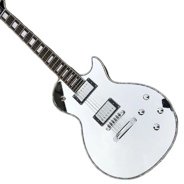 Sadece gitar yapıldı. Maun klavye, krom kaplama donanımı, ayna gövdesi, 6 string elektro gitar, ücretsiz teslimat