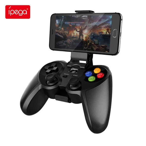 Gamepads ipega pg9078 cep telefonu denetleyicisi kablosuz bluetooth gamepad iOS android akıllı telefonlar için kaldırılabilir braket