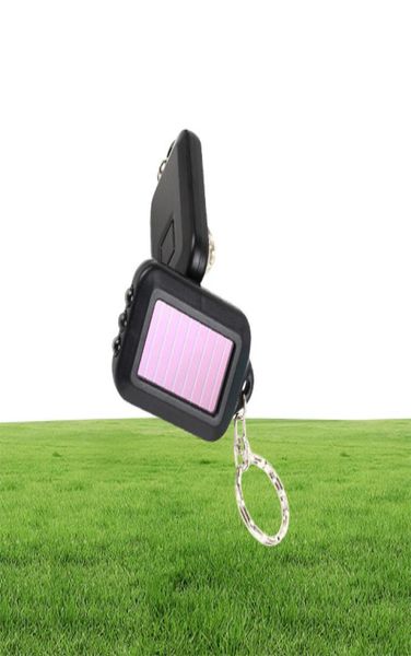 10pieceslot Upgrade Solar Power Mini Taschenlampe Schlüsselbund mit 3 LED -Licht -Solarlampe zum Wandern von Reiseberechnen im Freien im Freien 6948038