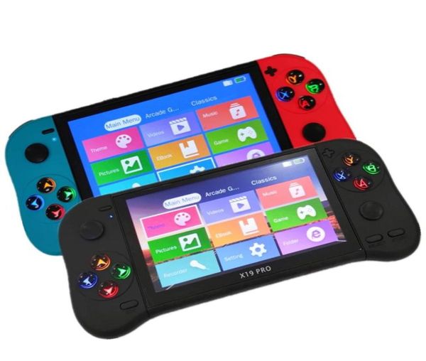 X19 Pro tragbare Spielekonsole 5 -Zoll -Bildschirm Handheld Games Player 8 GB für Arcade NeoGebafafc TV -Kabel HD Video Show Rainbow B9483871