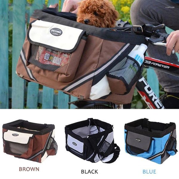 Transportadores de gatos Pet Bicycle Carrier Bag bolsa de cesta removível Transporte para Cats Dogs Dogs Puppy Bike Backpack Travel Products