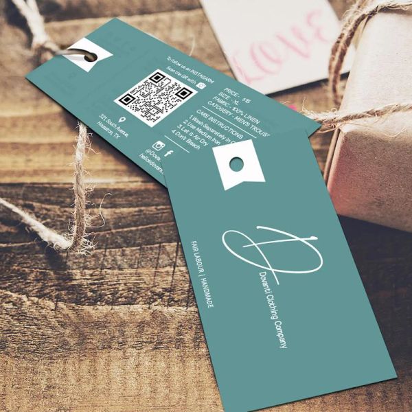 Accessori 250gsm carta rivestita tag personalizzata tag tag Hang Hang Custom Hang with Logo Stampato Etichetta di abbigliamento Etichetta personalizzata
