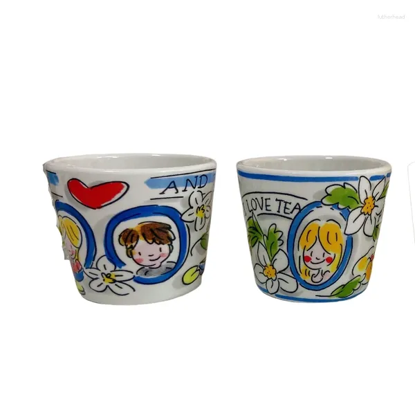 Figurine decorative L Cartoon blues olandese Serie asiatiche Tables ceramica Toia di tazza di tazza di tazza di tazza regalo