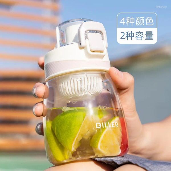 Altre forniture per uccelli Changdong tazza da bere diretta in plastica semplice e trasparente con schermo filtro acqua portatile