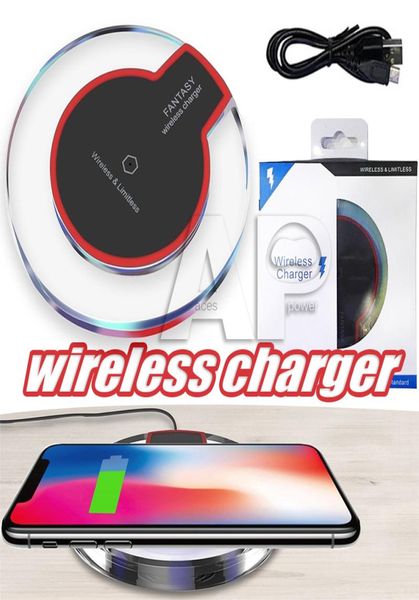 Tappo di casa del caricatore wireless per Samsung Galaxy Note 20 Plus S20 S10 S9 Crystal Charging Pad65008888