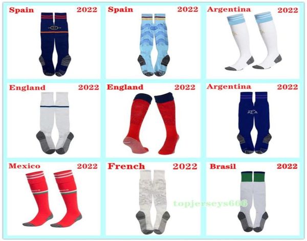 2022 г. Аргентина Англия Бразилия Испания Футбольные Носки Мексика Бразил Футбольные Носки 2023 Взрослые детские спортивные носки255D8413050