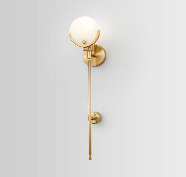 2019 Новый скандинавский чердак Golden Lod Sdile Led Wall Light Art Минималистский коридовый коридор Стена 4618396