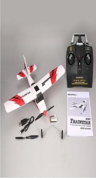 2020 NUOVO VOLANTEX V7611 24GHz Mini Remote Control Airplane Ala fissa Droni Trainstar 3CH 6AXIS Aereo RTF per bambini regalo Presente 7492641