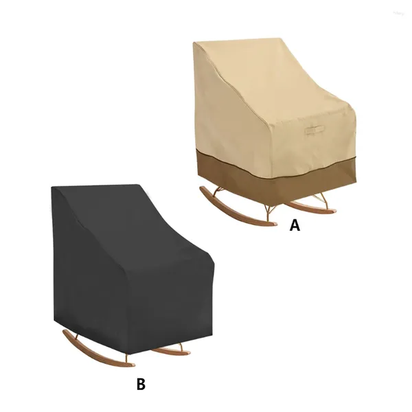 Coperture per sedie coperte per dondolo impermeabile in tessuto in argento a prova di polvere per bambini sedie protettive di protezione da cortile beige marrone