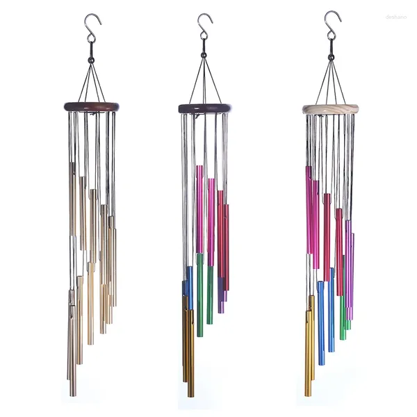 Figurine decorative 1pc 12 tubi a vento CHIMES CAMPIO PENDANTE TUBI DI METALLA CABILI DI METALLI CAFFINI GARCHI