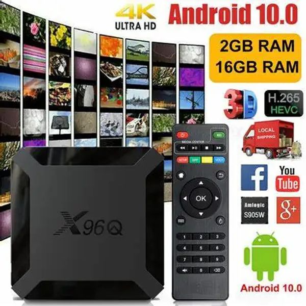 Box X96Q TV Box Android 10 Allwinner H313 Quad Core 100m LAN 2,4G WiFI 2G 16G/1G 8G Optionales G30 Voice Air Maus i8 Keyboad x96 Mini