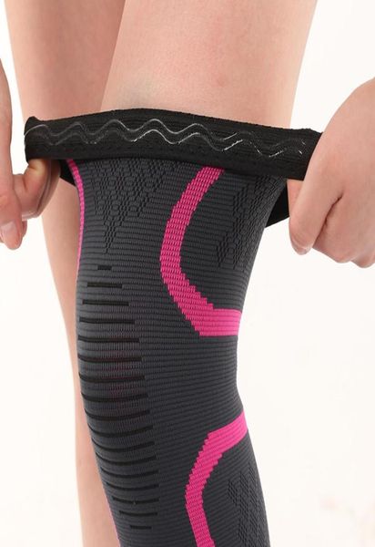Altri articoli per l'assistenza sanitaria 1 pcs fitness che eseguono le parentesi di supporto per il ginocchio ciclistico elastico nylon sport a compressione manica del ginocchio per BASKE3540298