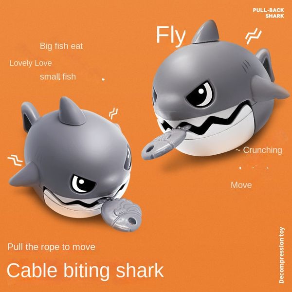 Pull Linha Pequena pingente de tubarão pequeno Fish Mording Line Shark Kichain Toy Adequado para celular Pingente de tubarão Toy Toychain Backpack Pinging Car Key Pingente