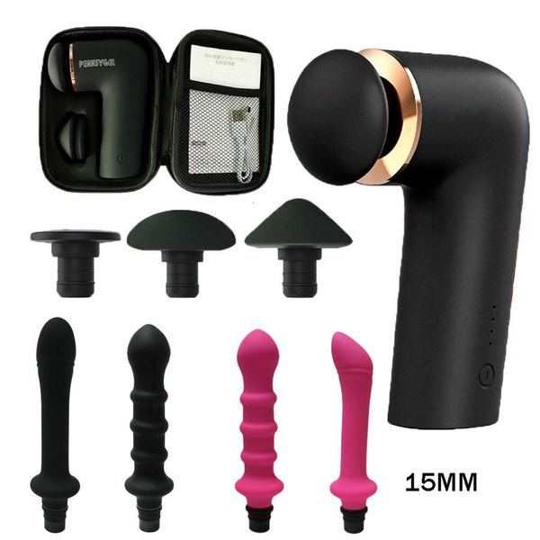 Freedorch sexy Maschinenfaszien -Waffenmassage Bindungen Kopf zu Silikon Dildo Sexy Spielzeug für Männer Frauen Vibratoren Penis Masturbation