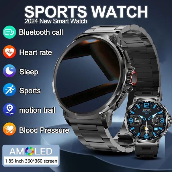 İnç 1.85 HD GPS Bluetooth Çağrı Akıllı İzle Erkekler Spor Fiess Tracker Kalp Monitörü 710mAh Smartwatch Xiaomi Android Watch