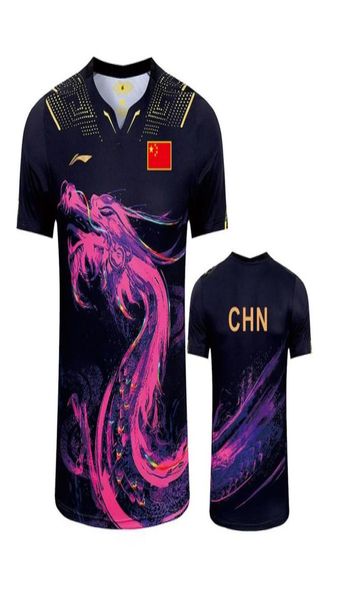 2020 Tokyo Game Futter China Ma Long Men Tischtennis Hemden Pingpong T -Shirt Chinesisch Sporthemden Tisch Tennis Kleidung Frauen CH8182068