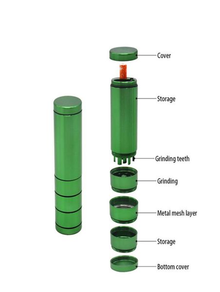 Mini Herb Grinders цинк сплав Другие курительные аксессуары Landers 5 слоев с магазином высокого качества табак1189794