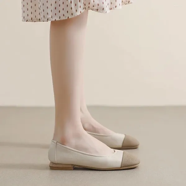 Sapatos de vestido salto plano casual para caminhada anti-deslizamento resistente a roupas femininas