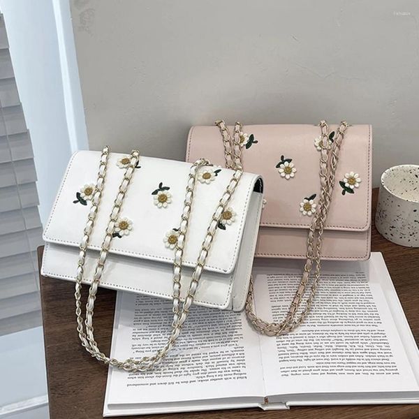 Sagni per le spalle Borse da donna Stampa fiori di fiori PU Crossbody per donne Ladie casual borsette per acquirenti borsetta