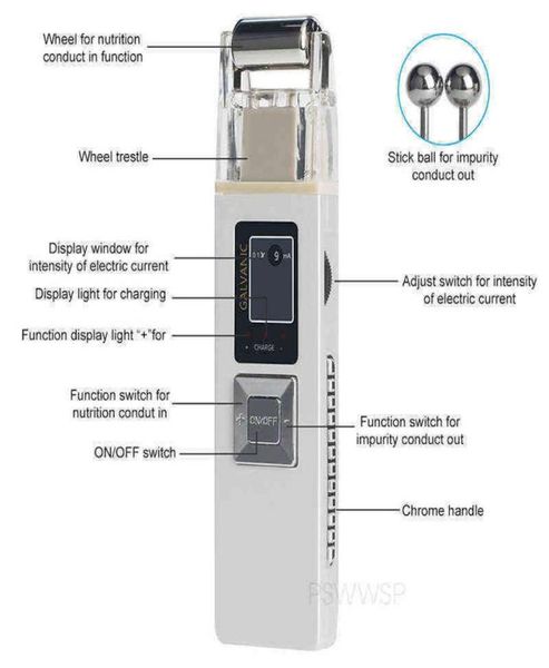 MicRocorrent Galvanic Massager facciale Anti Inveging Ridurre le rughe Stringeggio della pelle Assalto di rassodante Spa per la casa Spa Uso 2205207602993