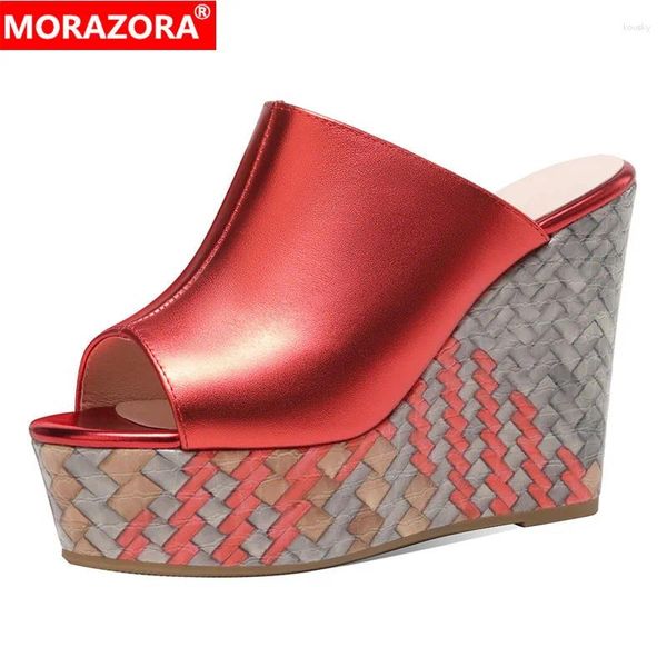 Pantofole Morazora vera scarpe in pelle vera e propria abito casual abito casual siete estate.
