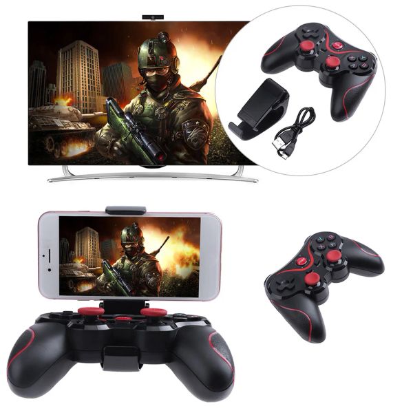 GamePads Terios T3 x3 joystick wireless GamePad PC Game Controller Support BT3.0 Joystick per tablet TV per cellulare Titolare