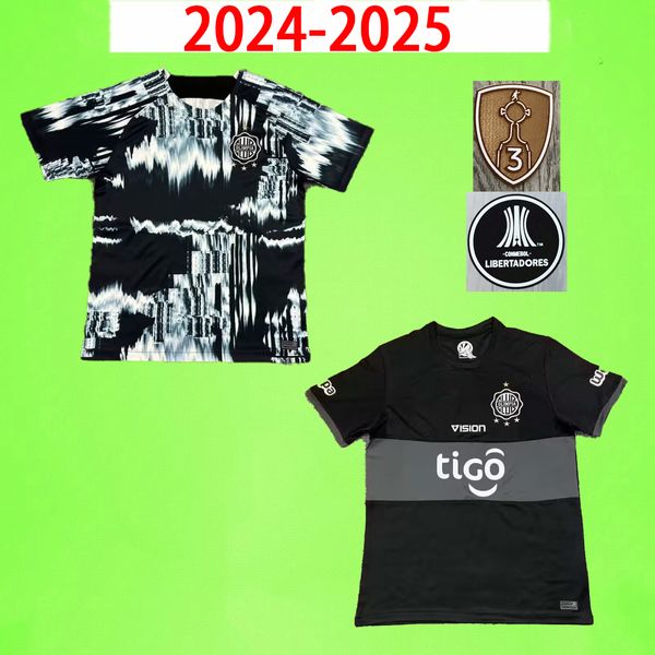 2024 2025 Maglie da calcio Olimpia 23 24 25 Paraguay a casa Terza camicia da calcio T White Black Training Uniform