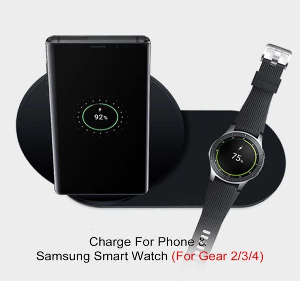 Qi Fast Wireless Charger 2 в 1 для Samsung Gear S3 S4 Galaxy S9 S8 S10 Примечание 10 - 98 Fast Зарядка1843681