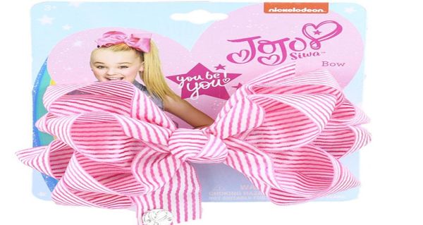 Kinder JoJo Big Bau Haarthaar Fashion Baby Girls Bowknot Haarnadel Streifenband drei Schicht Cartoon Kopfschmuck Haarzubehör G4EIW9537354