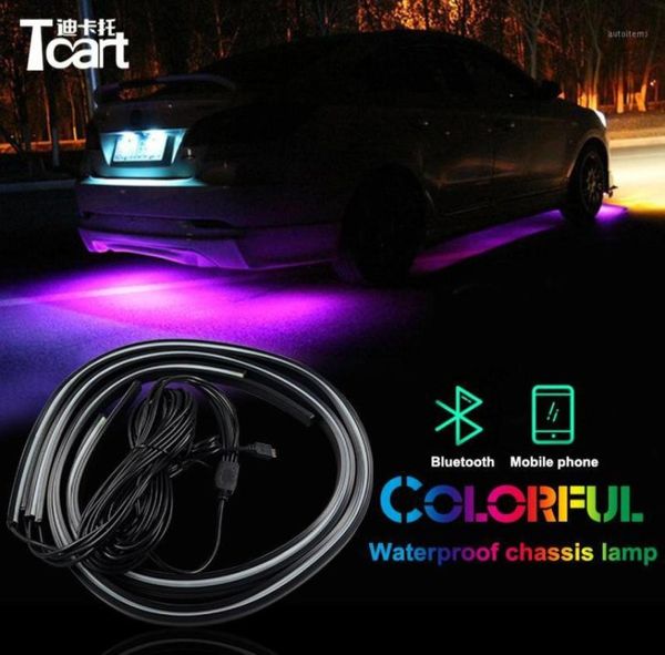 Interiorexternale Lichter TCART für Infiniti FX37 FX 50 90120 cm Auto RGB Strip LED wasserdicht unter Glühverbesserungssystem Neon Ligh8804882