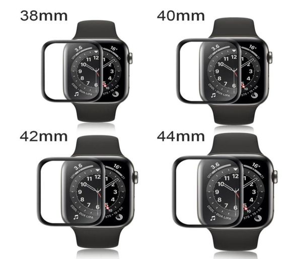 Пленка с защитой экрана для Apple Watch Ultra SE серия 8 7 49 мм 41 мм 45 мм 44 мм 44 мм 3D изогнутое изогнутое измеренное стекло 9H Взрыв полного клея2667788