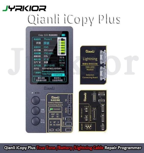QIANLI ICOPY Plus LCD Screen Programador de reparo de cores original para iPhone 11 pro max xr xs max 8p 8 7p 7 Teste de reparo da bateria T7692207