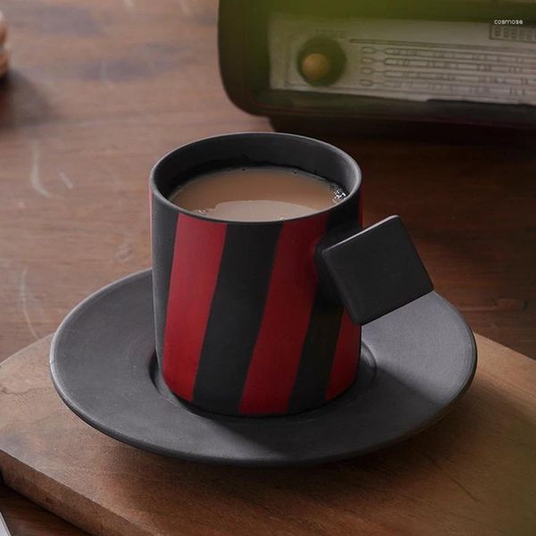 Tazze piattiere giapponese caffè arabo tazza di caffè di lusso tazza di colazione in porcellana pomeriggio kaffeetasse e piattino