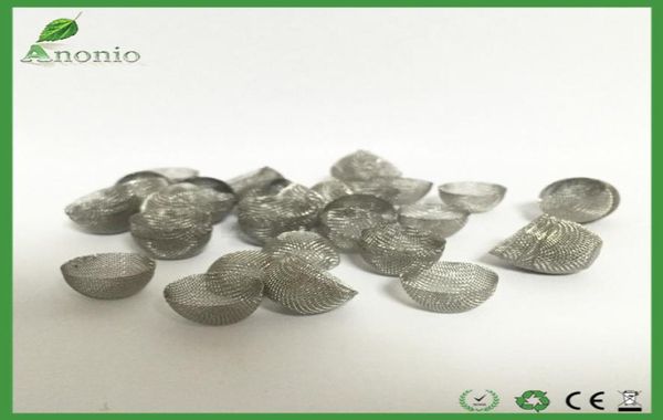 500pcs 60 mesh da 12 mm di diametro rotondo da 8 mm in altezza argento a forma di cupola a forma di cupola Fumo Schermata del tubo di gass