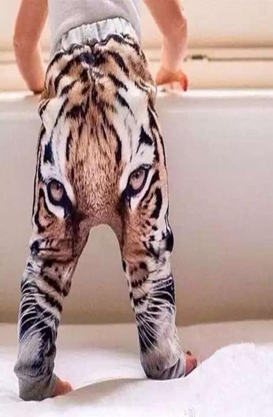 2015 Nuovi bambini primaverili e autunnali pantaloni harem di tigre 3d boys stampato pantaloni harem casual per bambini pantaloni animali pantaloni subaturi 8510485