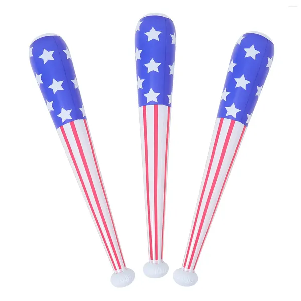 Party -Dekoration 3 PCs Flagge aufblasbare Baseball Bat Decor PVC Independence Day Dekorationen