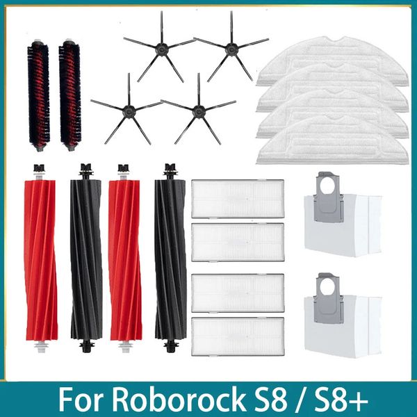 Für Roborock S8 S8 Ersatzteile Duoroller Hauptseitenbürsten Mop -Tücher Hepa -Filter Dust Bags Accessoires 240327