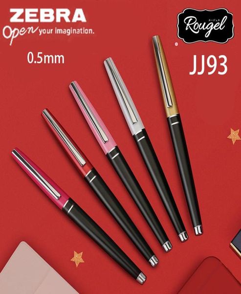 Gelstifte 1 Japanischer Zebra Pen JJ93 Retro Metal Rod Rougel Limited 05 mm schwarzer Nachfüllung für glatte Schreiben und kontinuierliche Tintenstation7719012