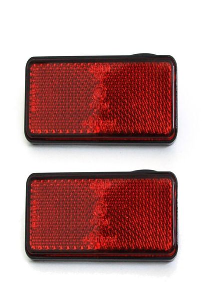 2x rote LED -Rechteck -Reflektoren Bremslicht Universal Motorrad Rechteck Rechteck 8205782