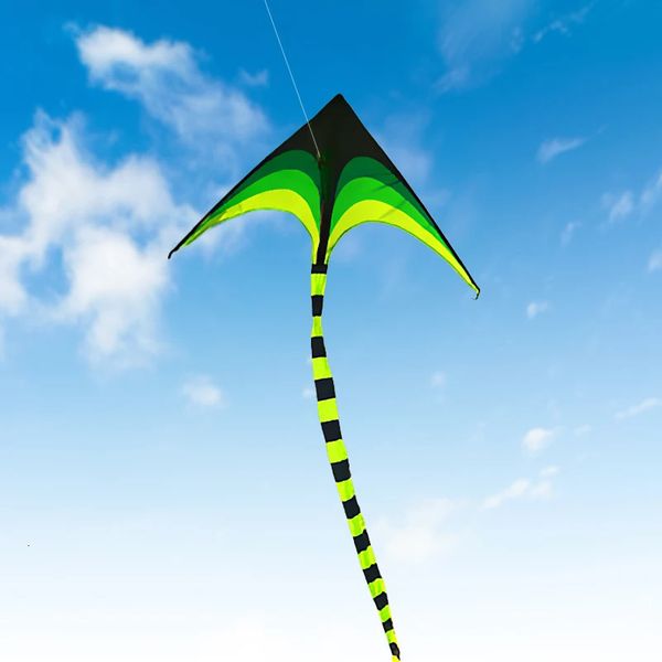 Yongjian Grande Delta Kite for Kids Adults Fácil de voar enorme vêm com brinquedos externos de 6m Tail 240407