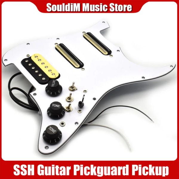 Guitar St E -Gitarren -Pick -Guard -Pickup mit Singlecut -Verkabelung geladener vordrahandierter SSH Guitar Pick Guard Scratchplate Assembly