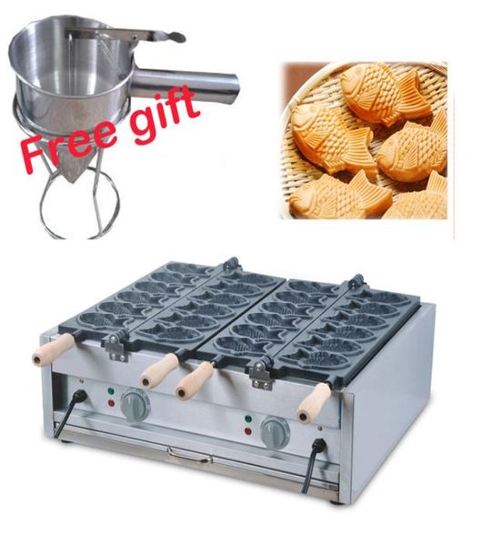 Kosten 110 V 220 V Elektrische 12 -PC -Fisch Taiyaki Maker Machine Nicht -Stick -Aluminiumform Japaner Taiyaki5450241