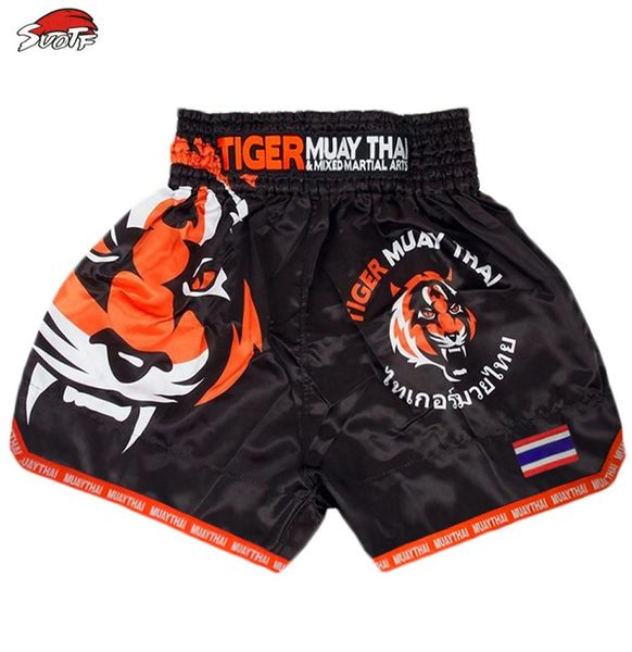 SUOTF MMA Tiger Muay Thai Boxing Match Sanda Allenamento Shorts traspiranti Muay Thai Abbigliamento Kickboxing Shols Boxing 220511230340
