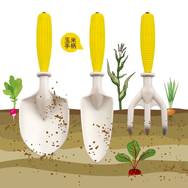 3 PCs Set Kids Gardening Toolset, Mini Shovel Rake Fork, Kleinkindgartenwerkzeuge für Kinder Beste Outdoor -Spielzeuggeschenk für Jungen Mädchen 350